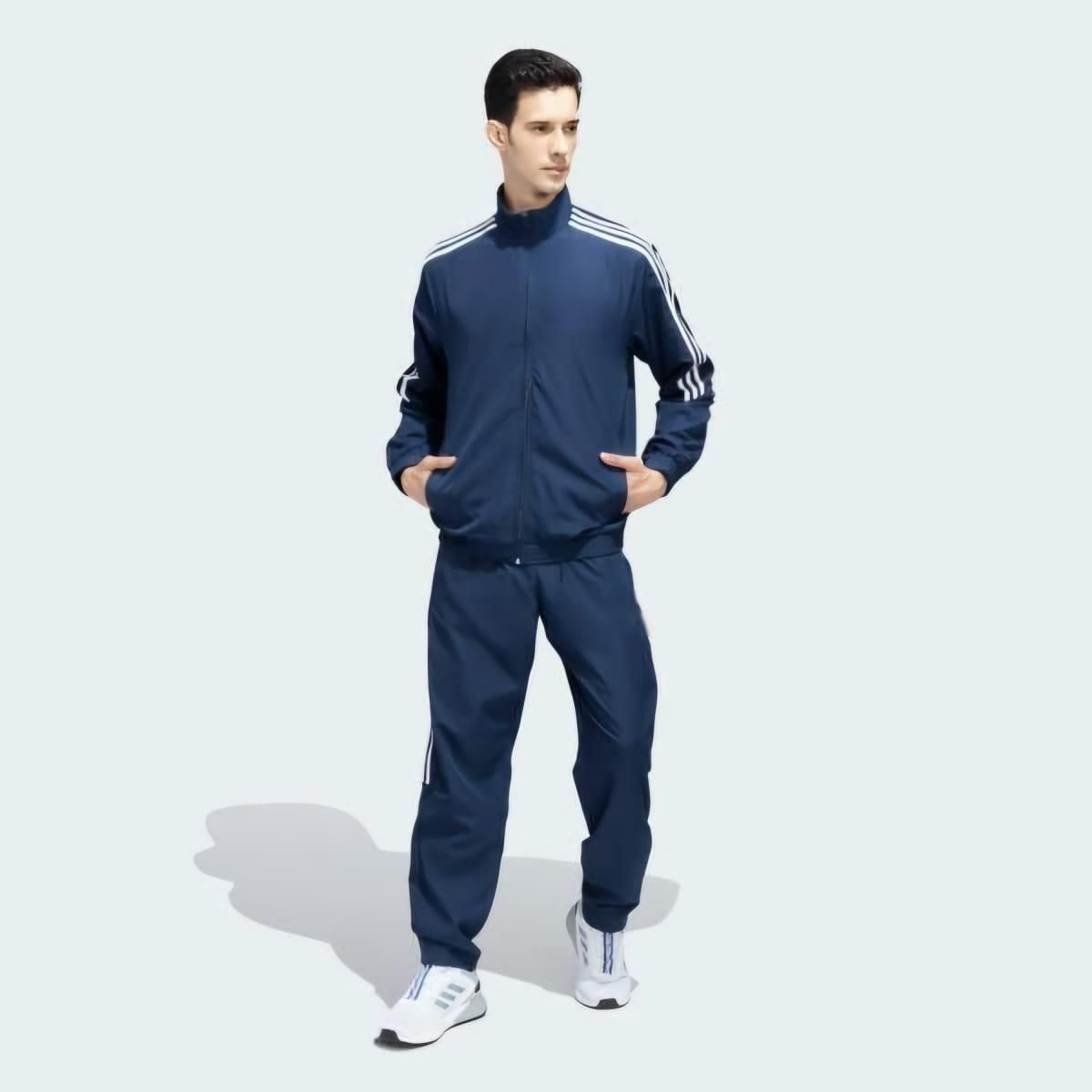 Men's Side Stripe 4-Way Stretch Polyester Tracksuit