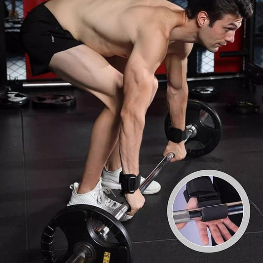 Premium Steel Hook Weight Lifting Hand Grips (Pair)