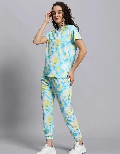Women’s Tie-Dye Lounge & Nightwear Set – Comfortable T-Shirt & Pyjama