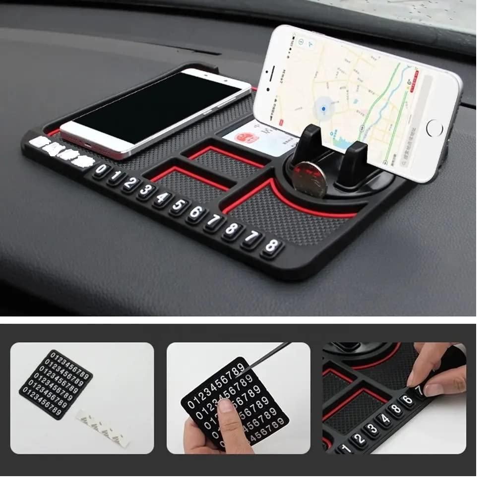 HSR Dashboard Silicone Mobile Holder with Parking Phone Number