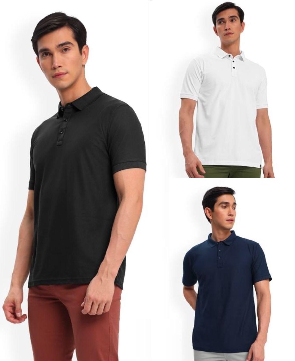 Men’s Premium Polo T-Shirts (Pack of 3) – Soft Poly Cotton, Half Sleeves, Solid Colors