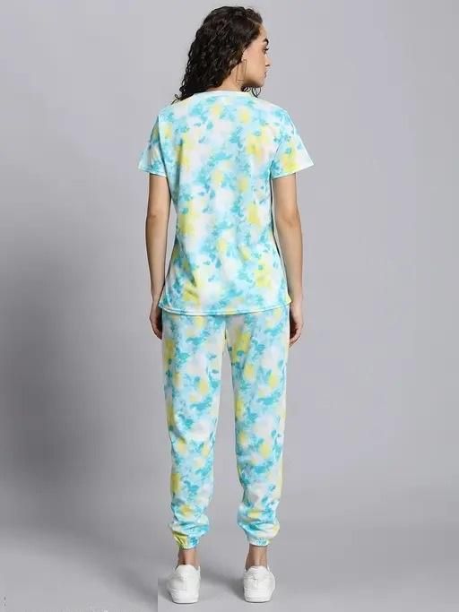 Women’s Tie-Dye Lounge & Nightwear Set – Comfortable T-Shirt & Pyjama
