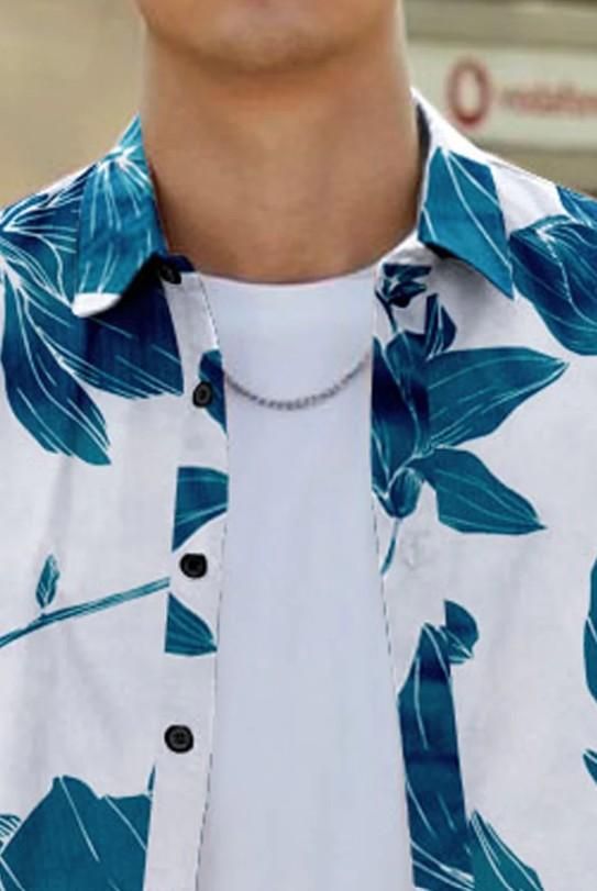 Men's Printed Half-Sleeve Casual Shirt with Regular Collar