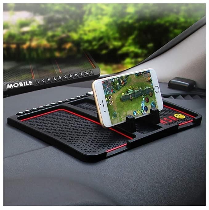 HSR Dashboard Silicone Mobile Holder with Parking Phone Number