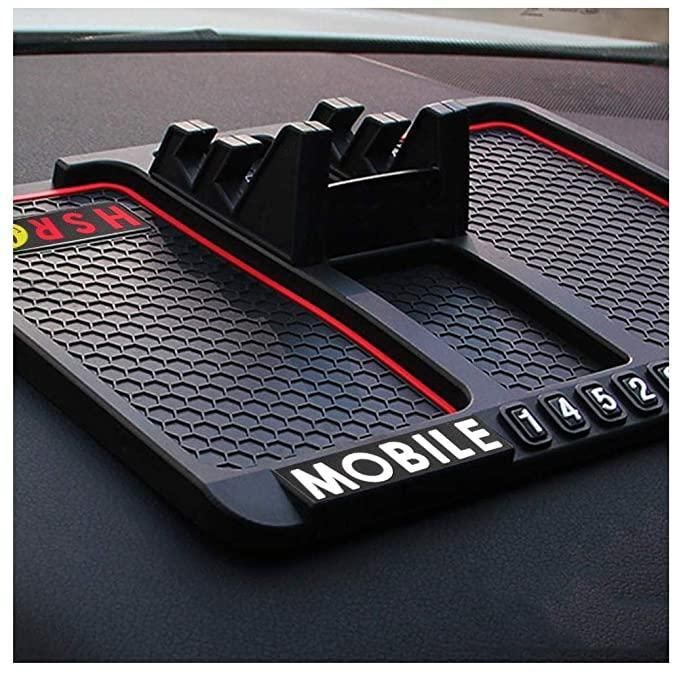 HSR Dashboard Silicone Mobile Holder with Parking Phone Number
