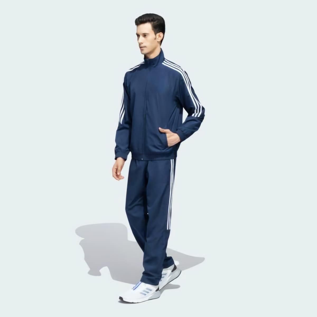 Men's Side Stripe 4-Way Stretch Polyester Tracksuit